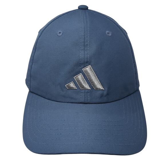 Adidas Aeroready Strapback Baseball Cap Blue One Size Adjustable Vented Holes - Picture 1 of 9